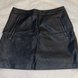 Black leather skirt!